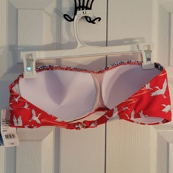 By the Beach Zen Garden bird bikini top size L - Picture 3 of 5